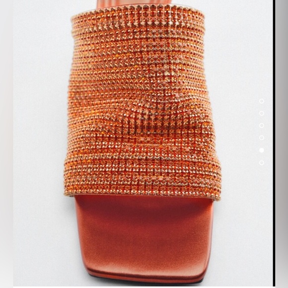 Zara  “RHINESTONE”  Mesh Heels - Picture 3 of 13